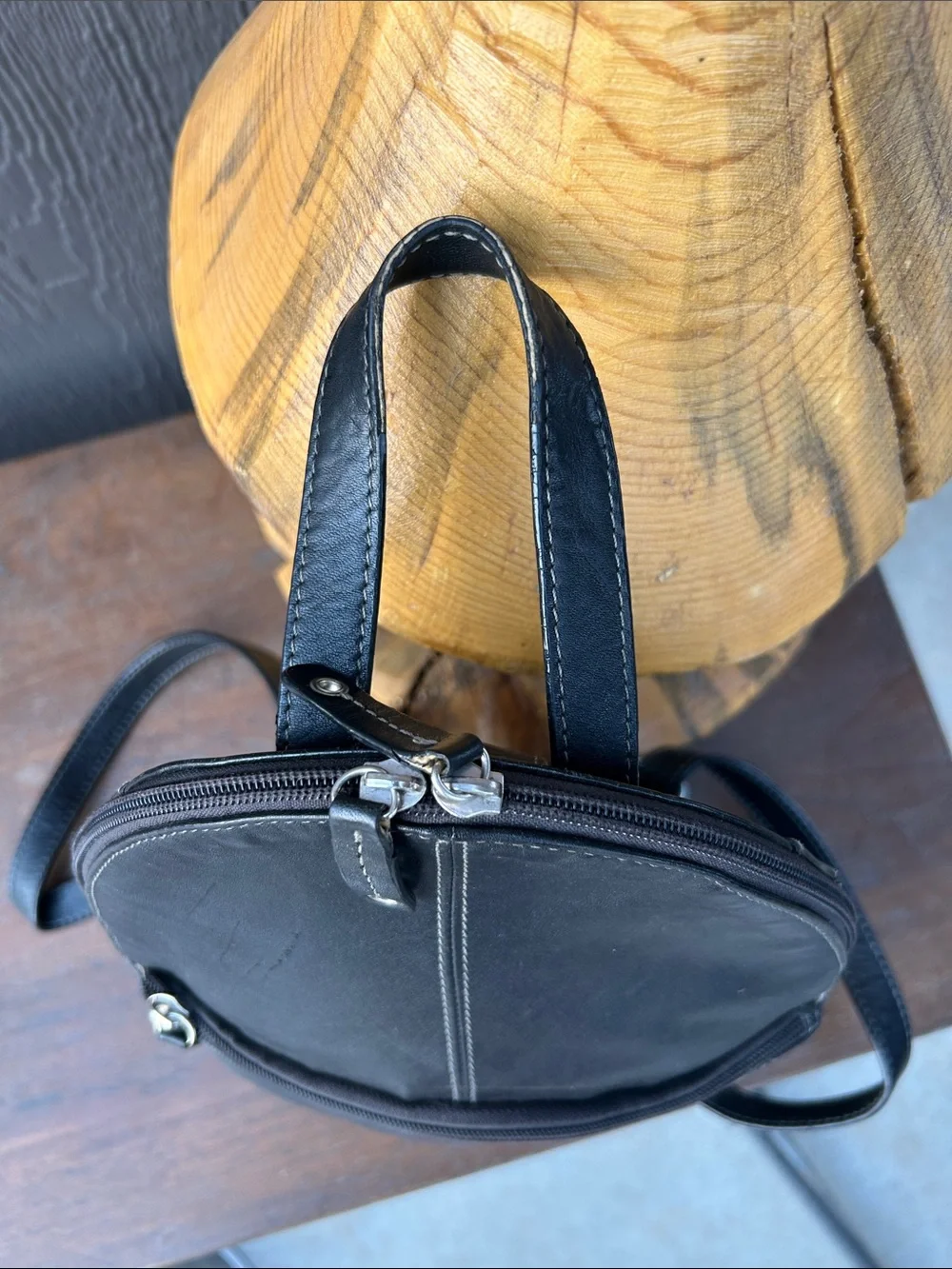 Tignanello Leather Black  Backpack